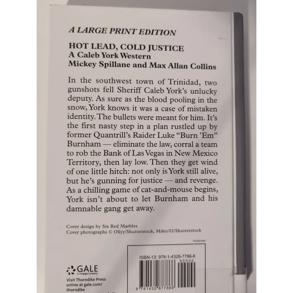 Hot Lead,‎ Cold Justice by Max Allan Collins and Mickey Spillane (2020,...
